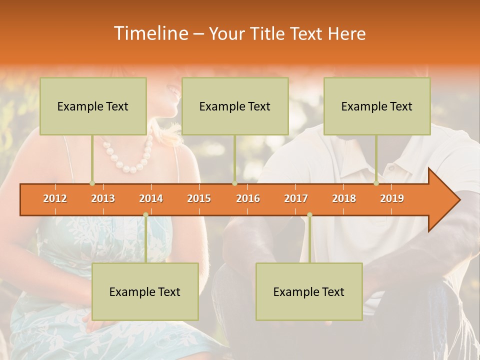 Thirties Couple Talking PowerPoint Template