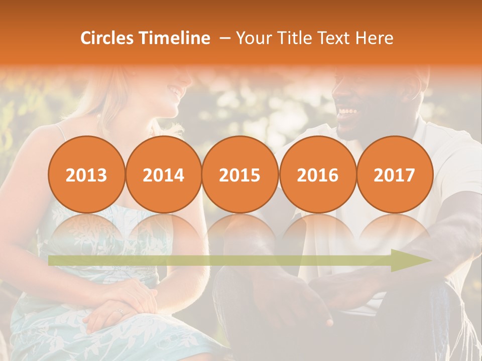 Thirties Couple Talking PowerPoint Template