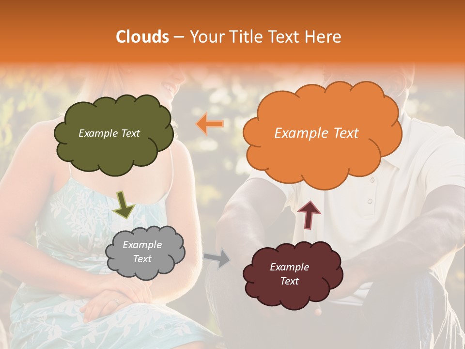 Thirties Couple Talking PowerPoint Template