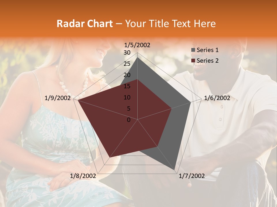 Thirties Couple Talking PowerPoint Template