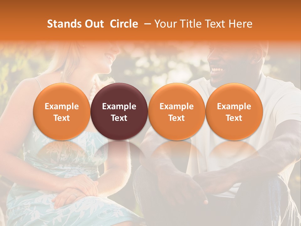 Thirties Couple Talking PowerPoint Template