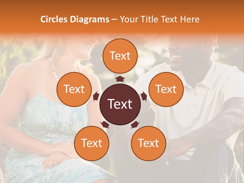 Thirties Couple Talking PowerPoint Template