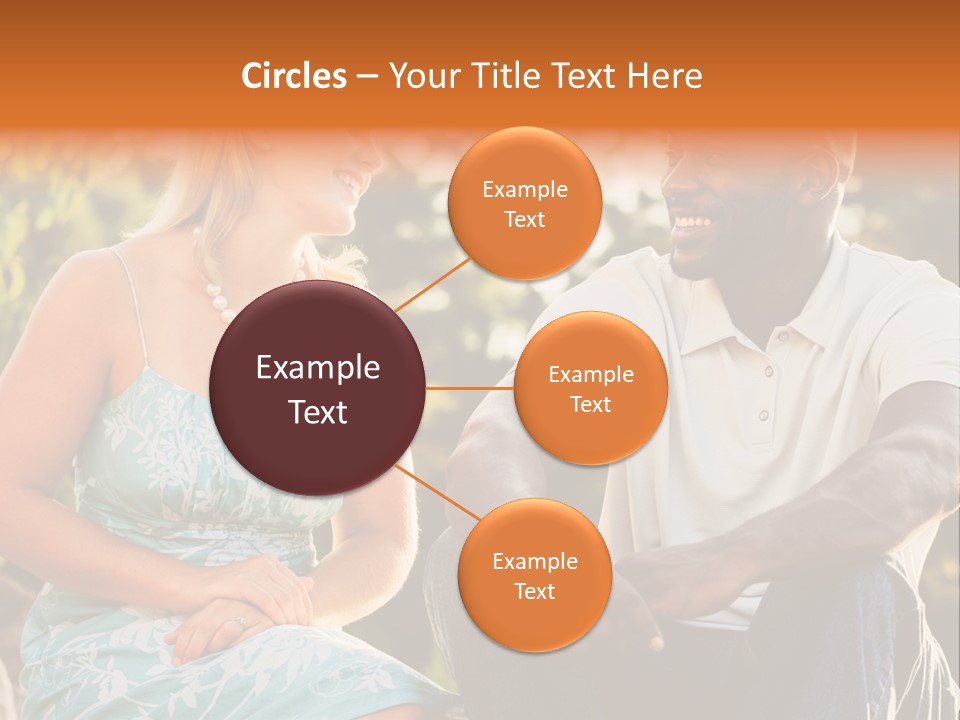 Thirties Couple Talking PowerPoint Template