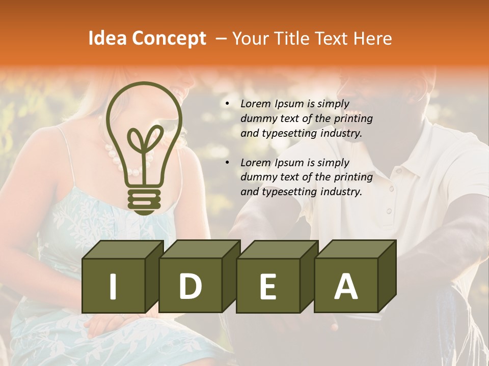 Thirties Couple Talking PowerPoint Template