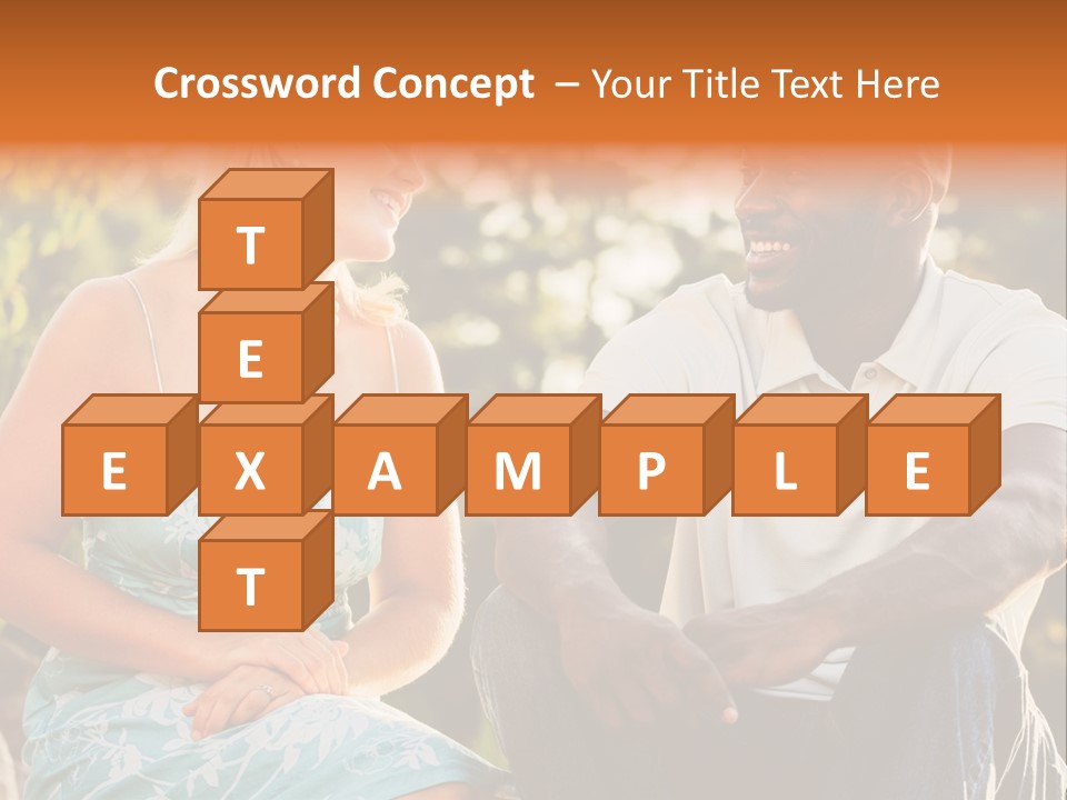 Thirties Couple Talking PowerPoint Template