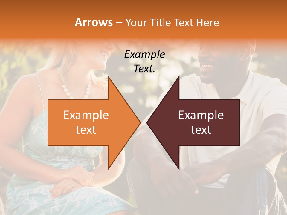 Thirties Couple Talking PowerPoint Template