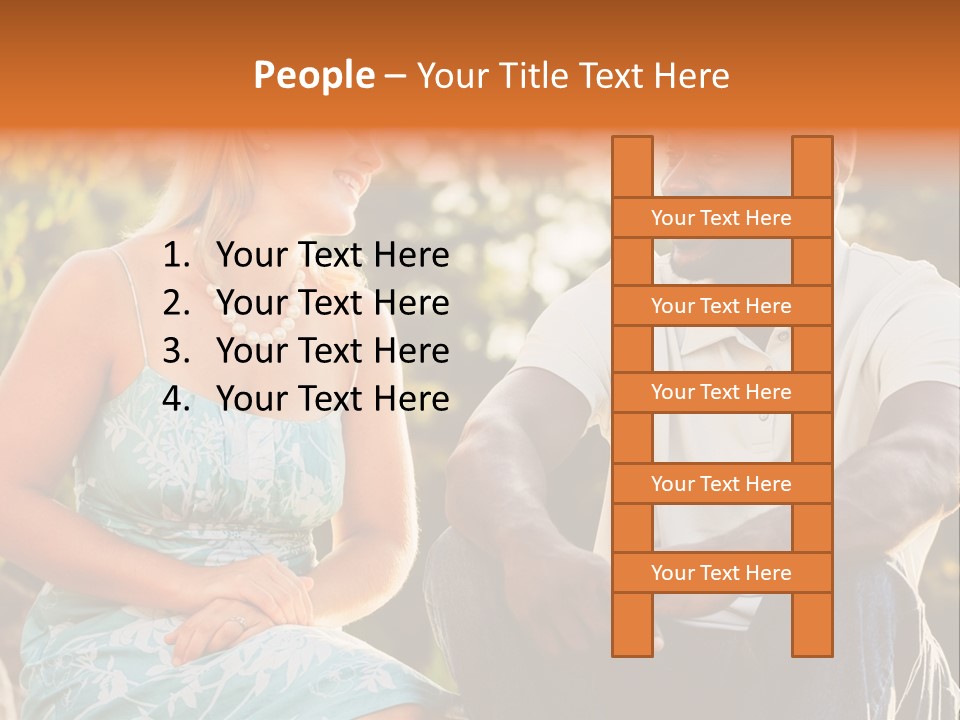 Thirties Couple Talking PowerPoint Template