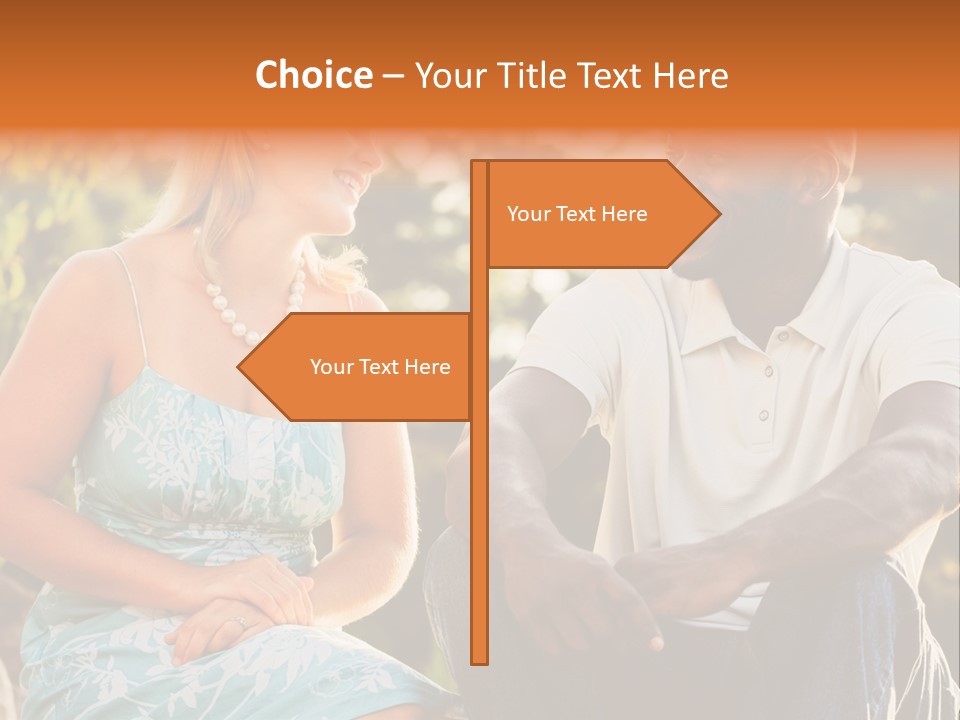 Thirties Couple Talking PowerPoint Template