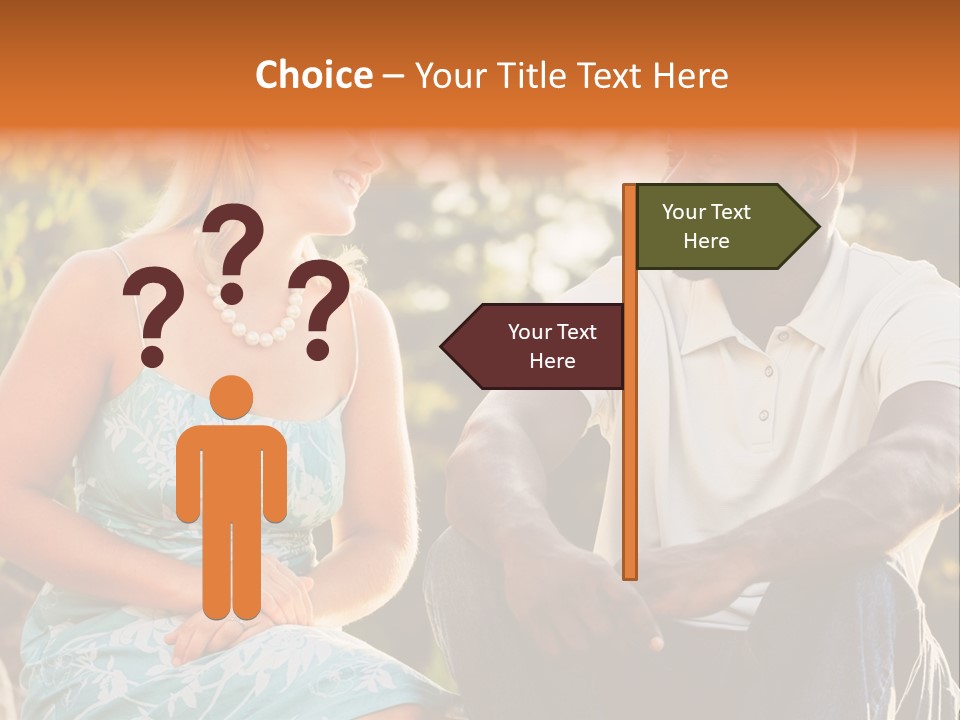 Thirties Couple Talking PowerPoint Template