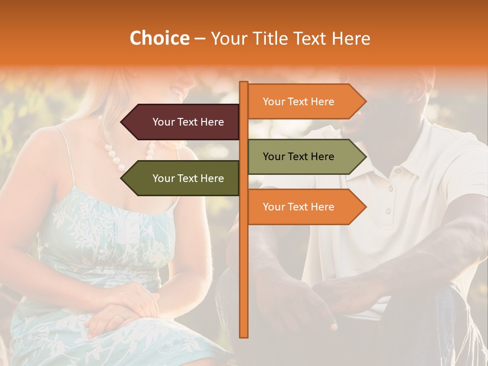 Thirties Couple Talking PowerPoint Template