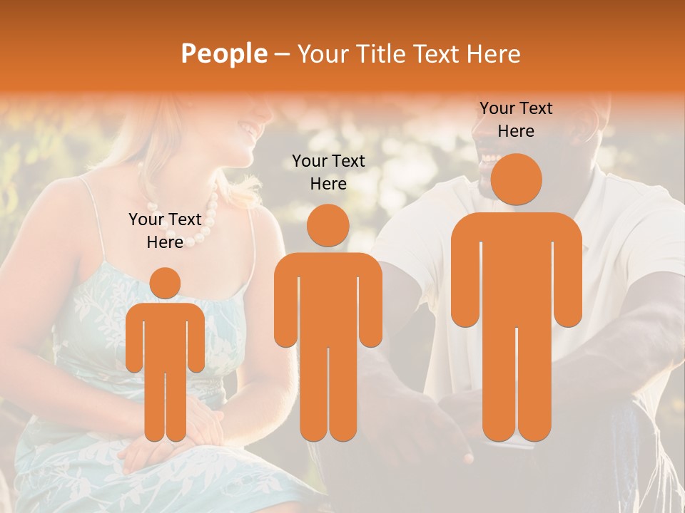 Thirties Couple Talking PowerPoint Template