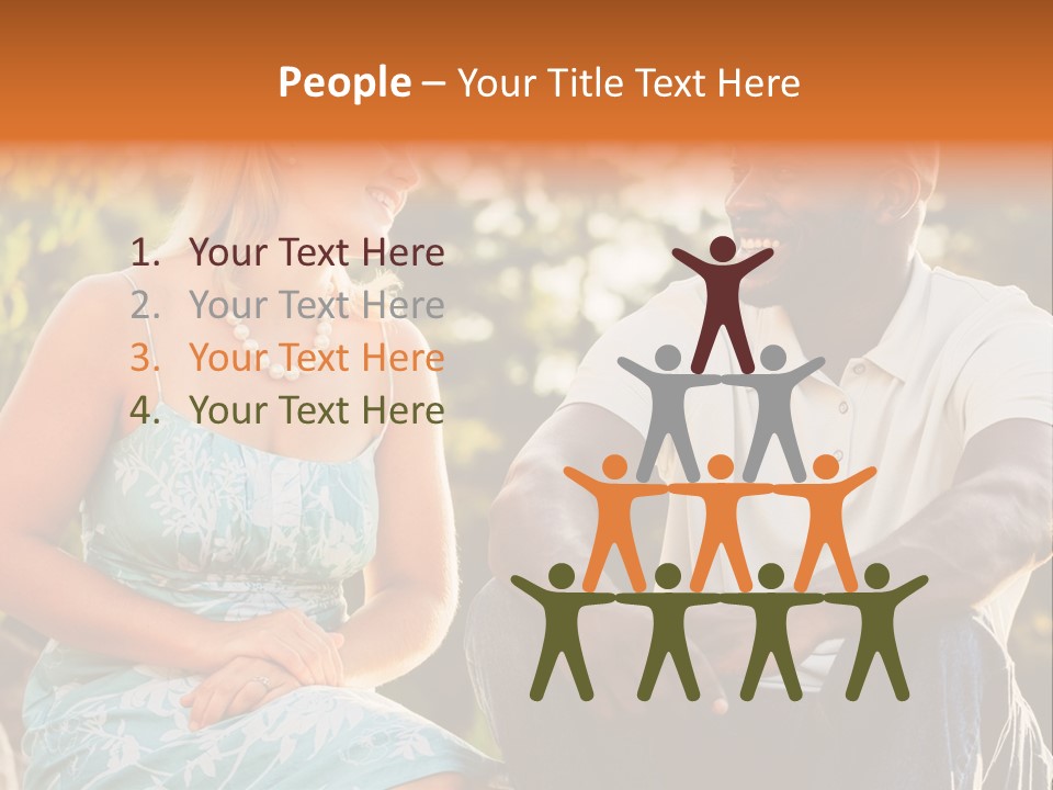 Thirties Couple Talking PowerPoint Template