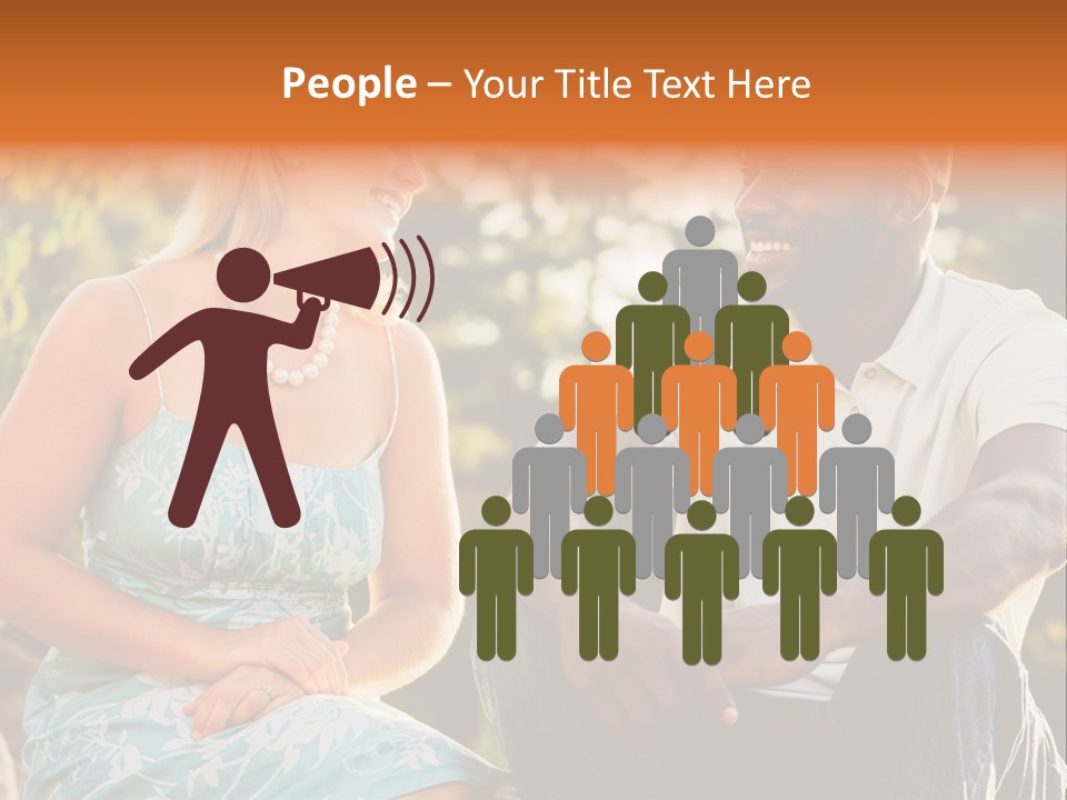 Thirties Couple Talking PowerPoint Template