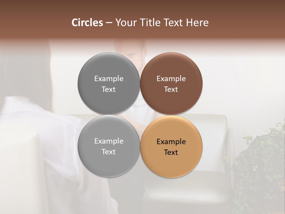 A Man Sitting On A Couch Talking To A Woman PowerPoint Template