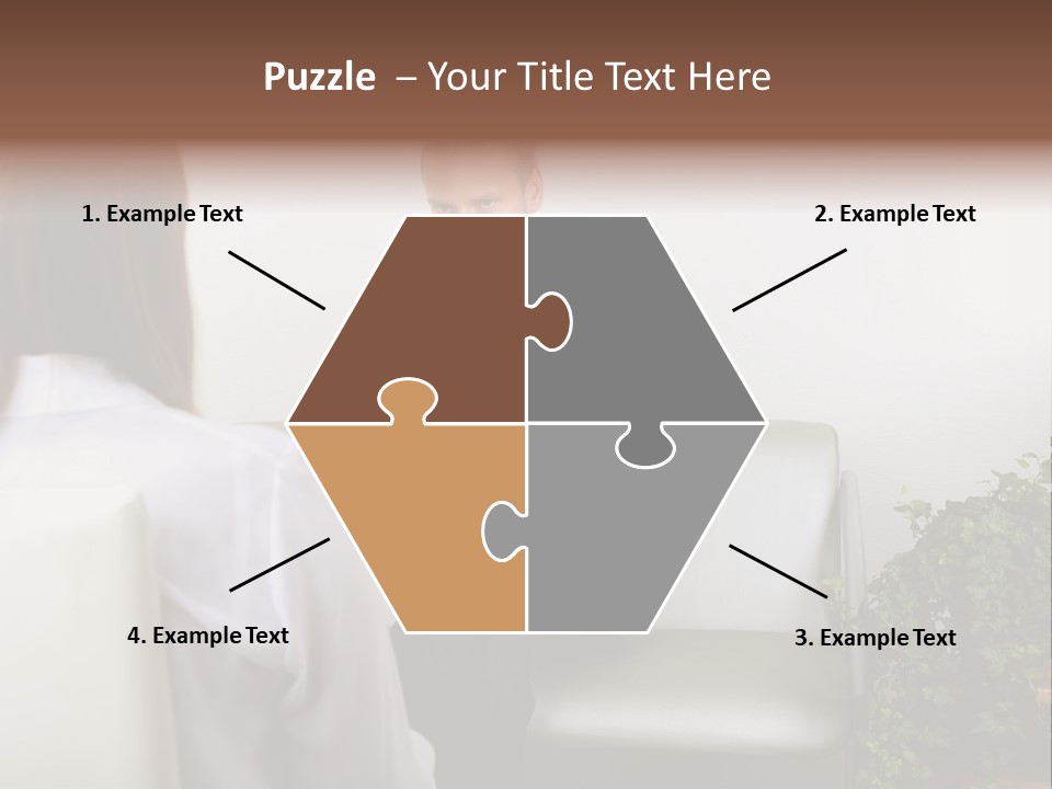 A Man Sitting On A Couch Talking To A Woman PowerPoint Template