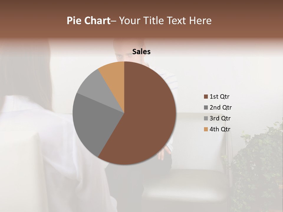 A Man Sitting On A Couch Talking To A Woman PowerPoint Template
