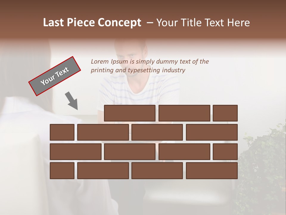 A Man Sitting On A Couch Talking To A Woman PowerPoint Template