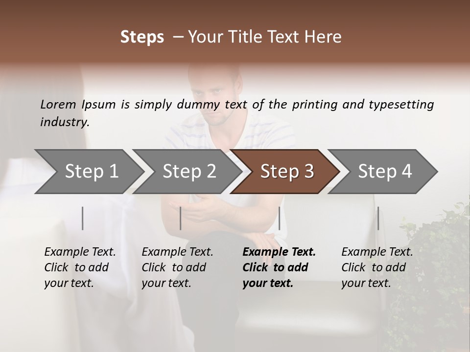 A Man Sitting On A Couch Talking To A Woman PowerPoint Template