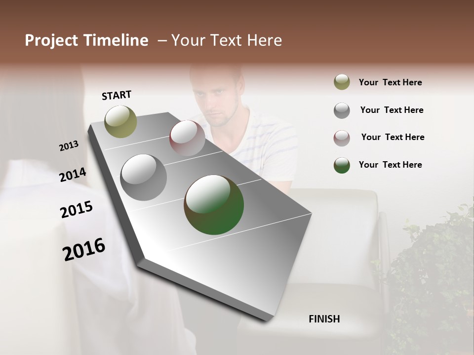 A Man Sitting On A Couch Talking To A Woman PowerPoint Template