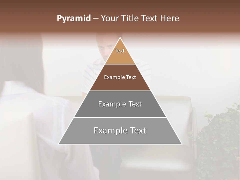 A Man Sitting On A Couch Talking To A Woman PowerPoint Template
