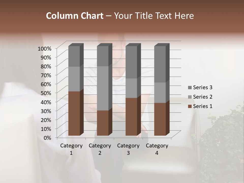 A Man Sitting On A Couch Talking To A Woman PowerPoint Template