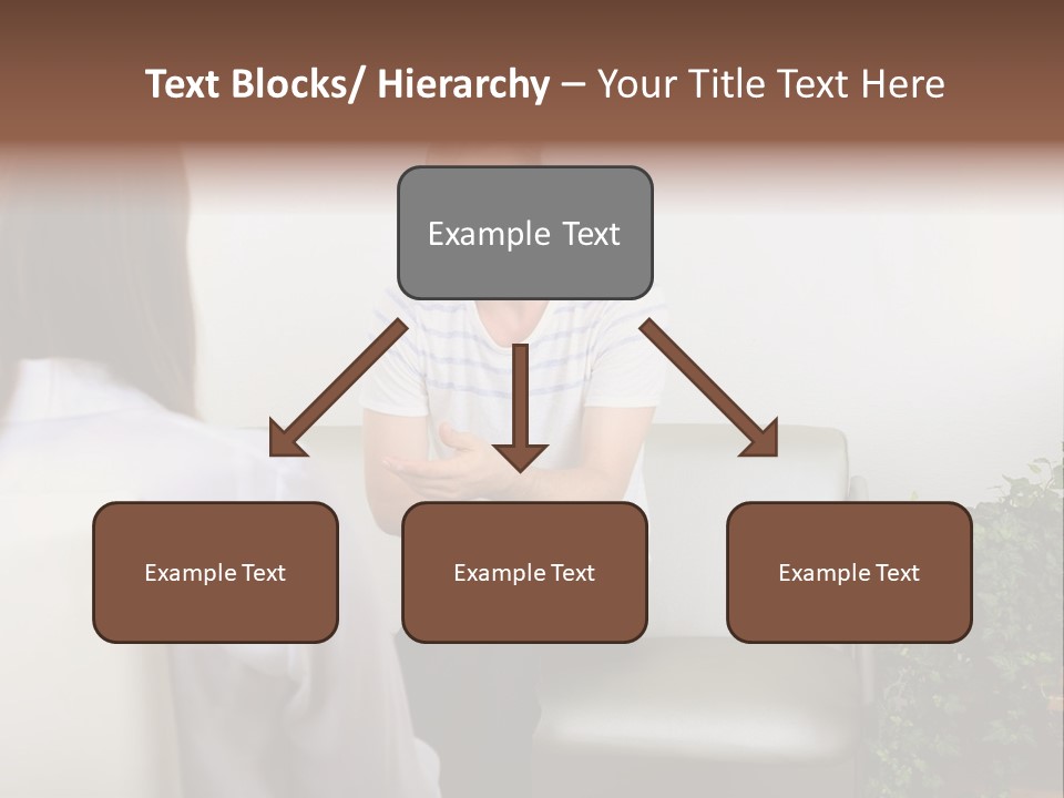 A Man Sitting On A Couch Talking To A Woman PowerPoint Template