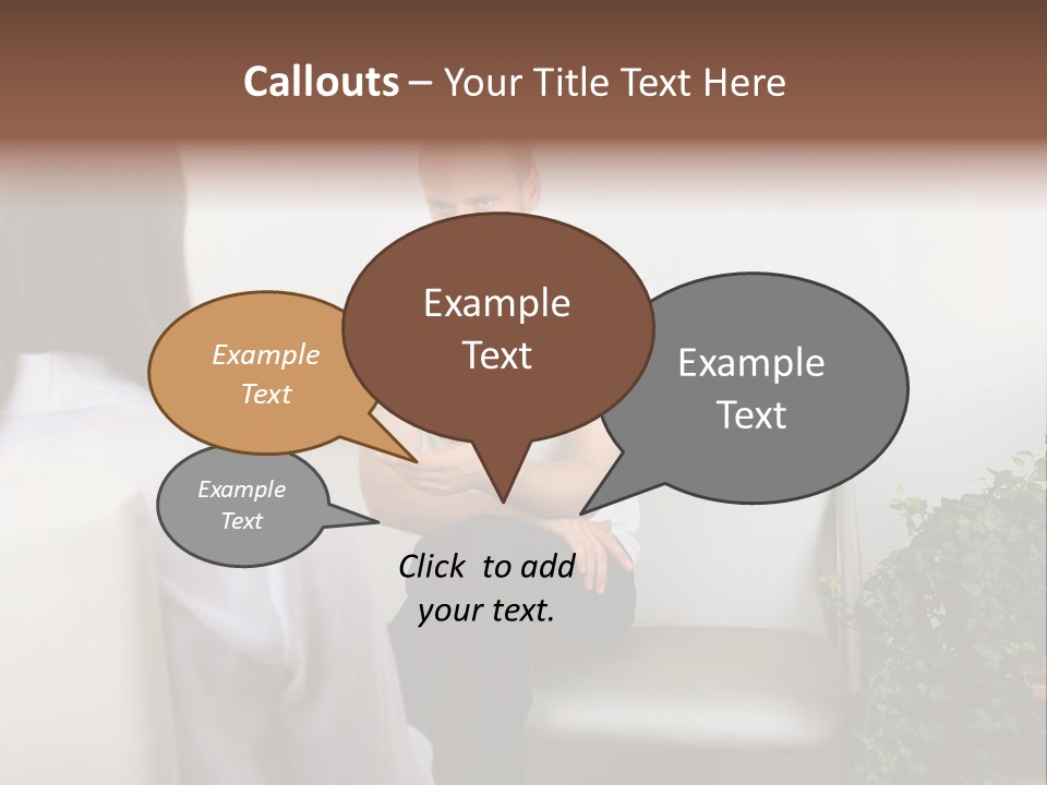 A Man Sitting On A Couch Talking To A Woman PowerPoint Template