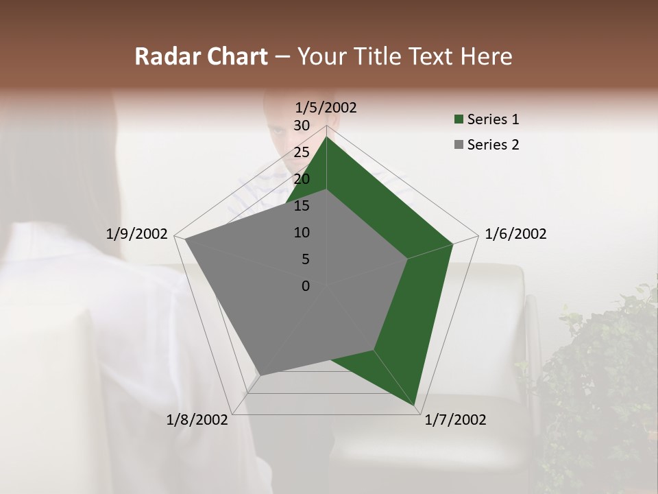 A Man Sitting On A Couch Talking To A Woman PowerPoint Template