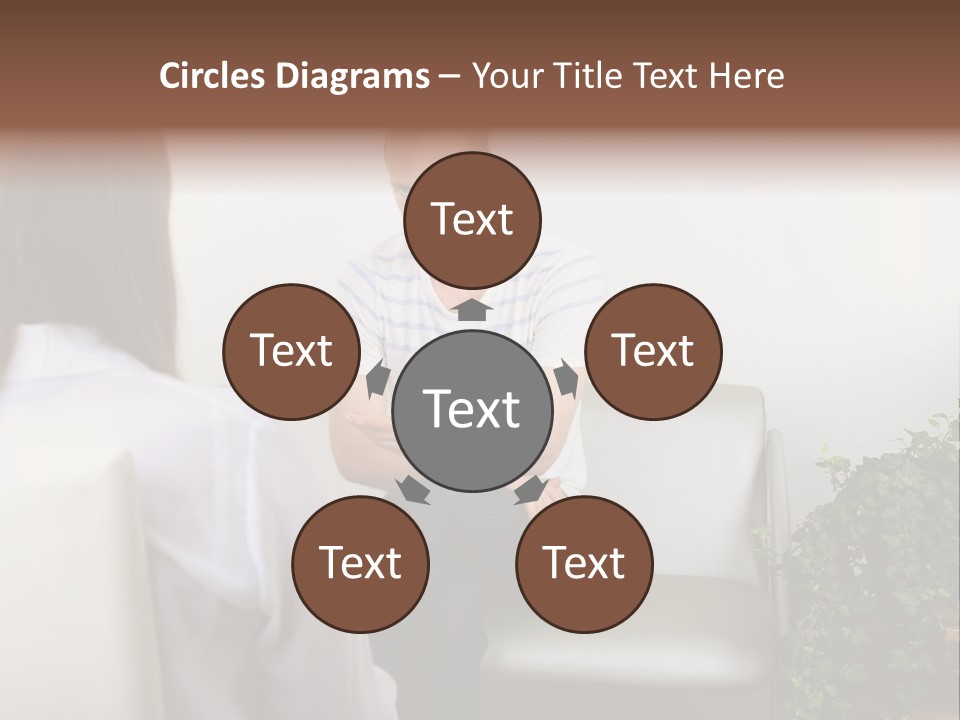 A Man Sitting On A Couch Talking To A Woman PowerPoint Template