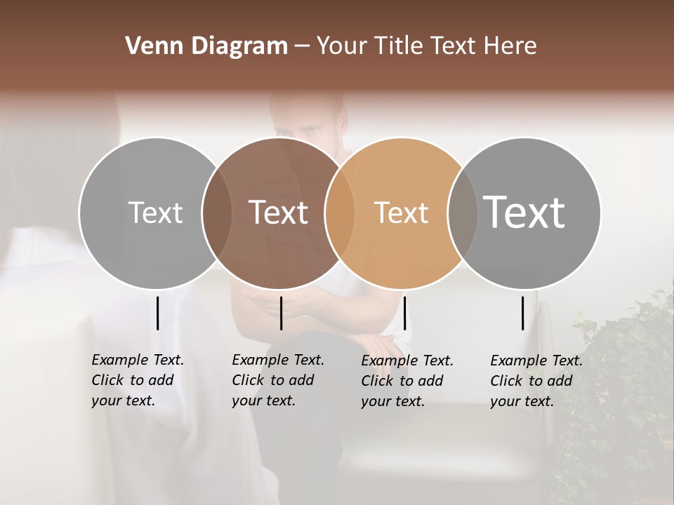 A Man Sitting On A Couch Talking To A Woman PowerPoint Template
