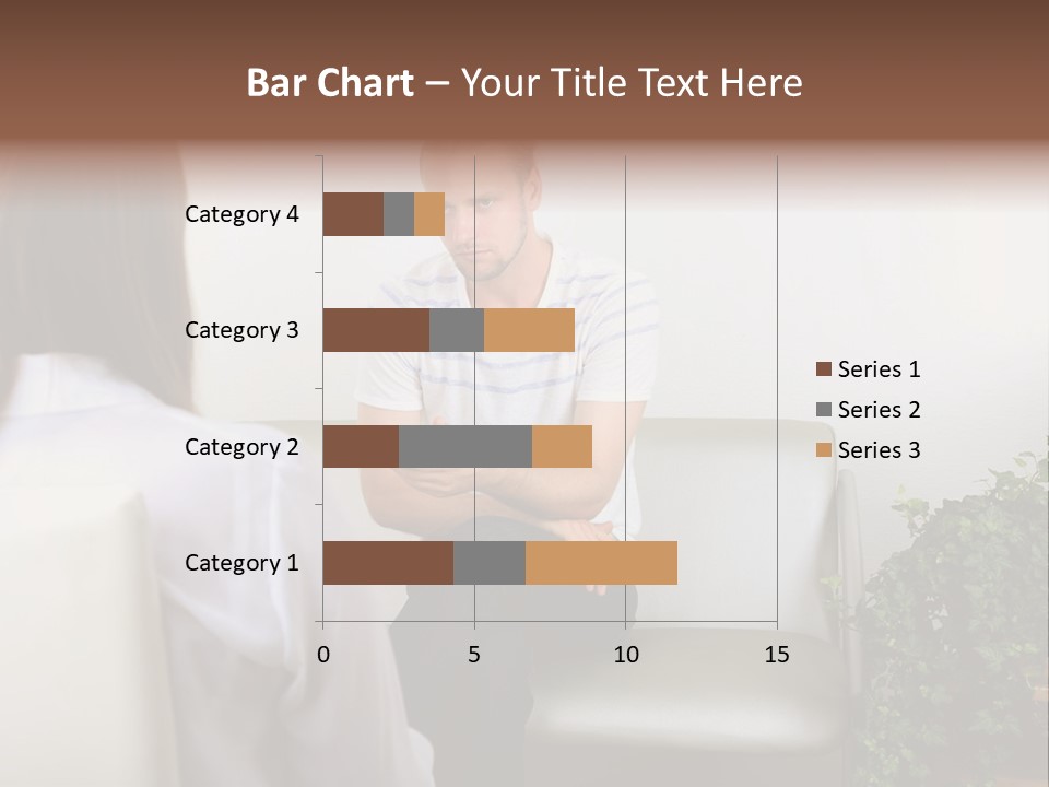 A Man Sitting On A Couch Talking To A Woman PowerPoint Template