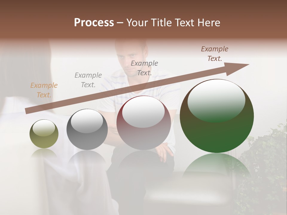 A Man Sitting On A Couch Talking To A Woman PowerPoint Template