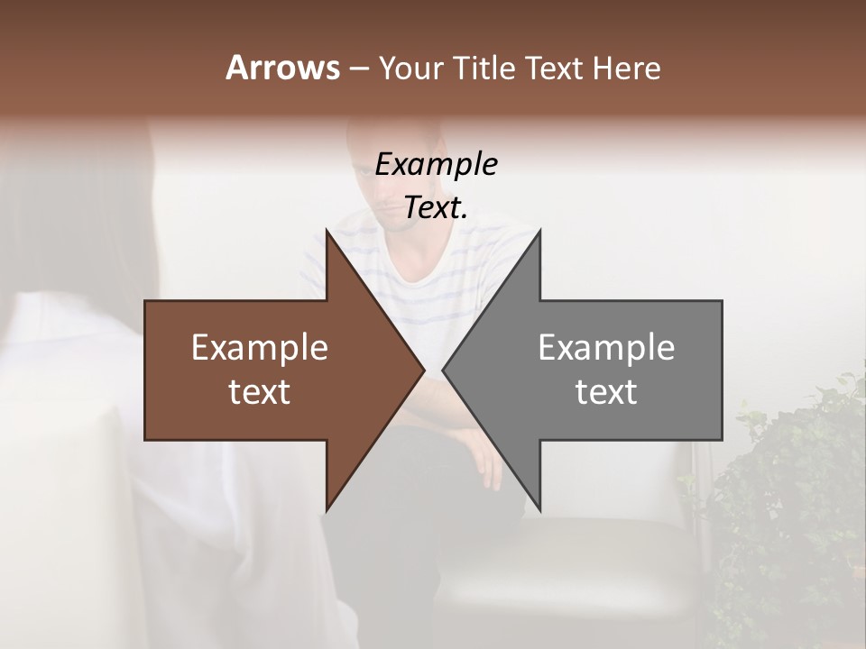 A Man Sitting On A Couch Talking To A Woman PowerPoint Template