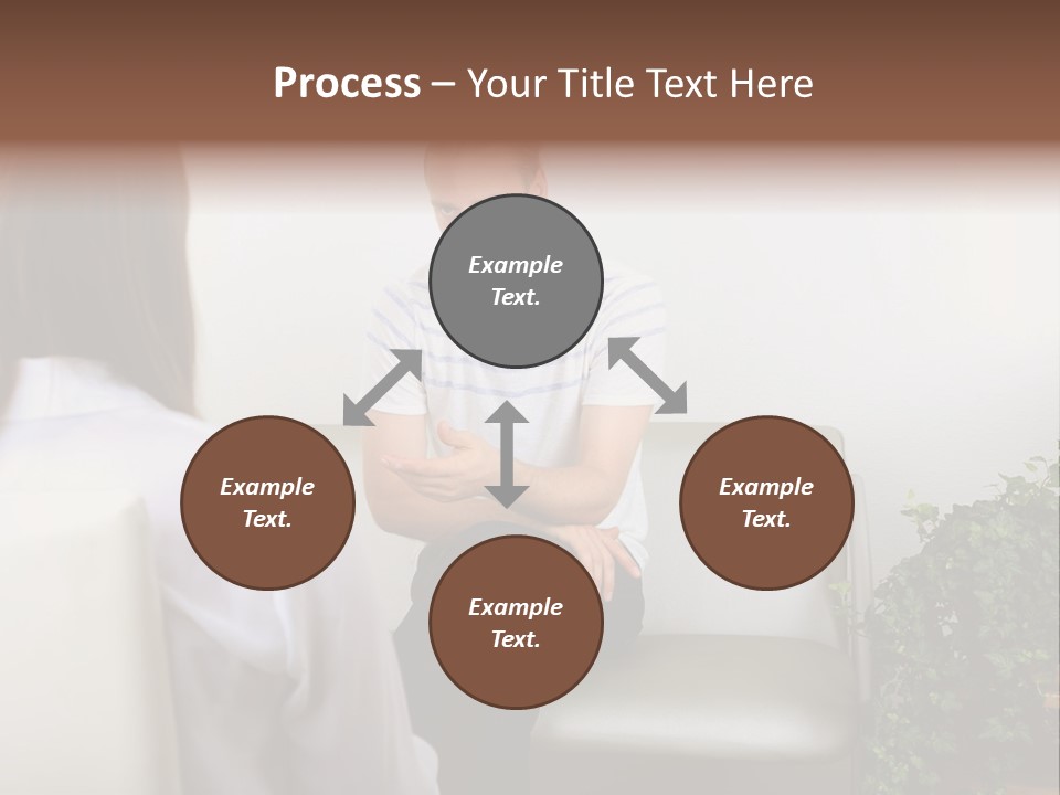 A Man Sitting On A Couch Talking To A Woman PowerPoint Template