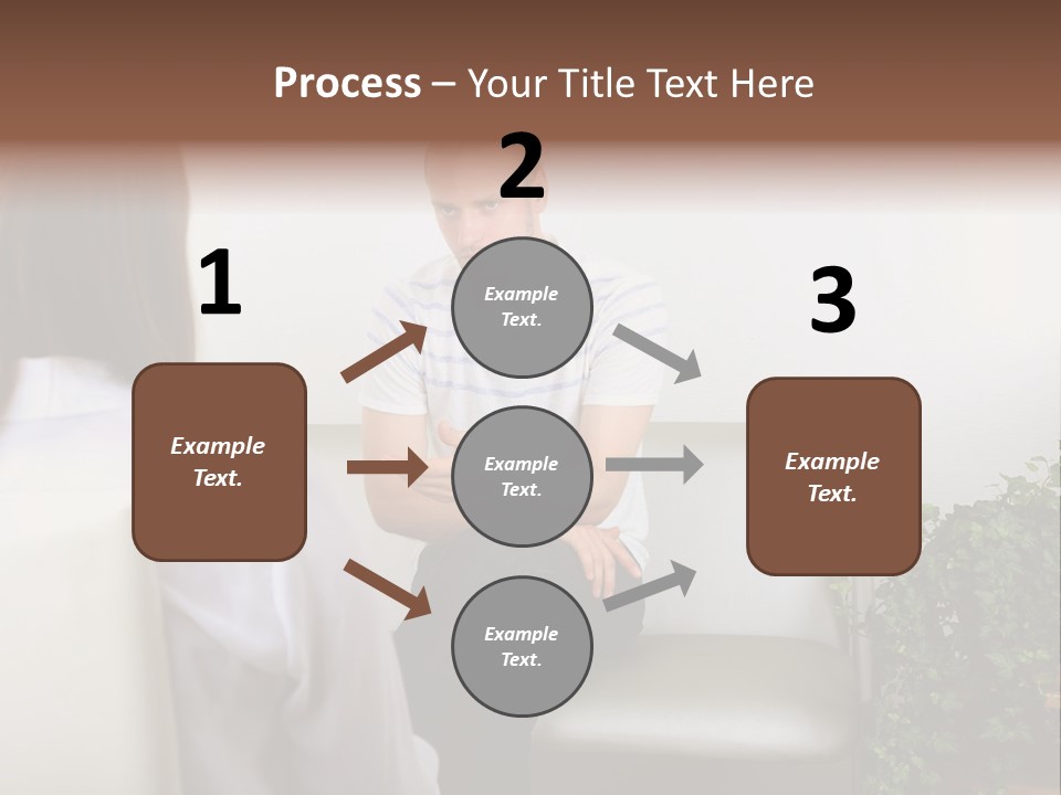 A Man Sitting On A Couch Talking To A Woman PowerPoint Template