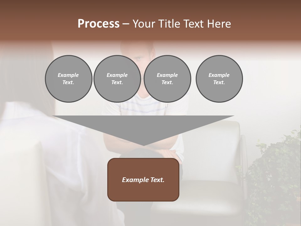 A Man Sitting On A Couch Talking To A Woman PowerPoint Template
