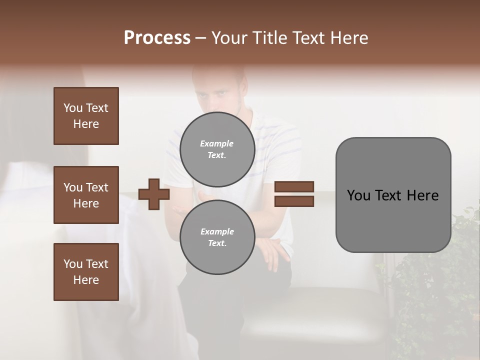 A Man Sitting On A Couch Talking To A Woman PowerPoint Template