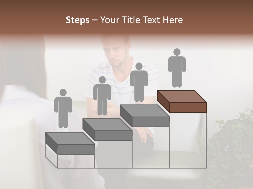 A Man Sitting On A Couch Talking To A Woman PowerPoint Template