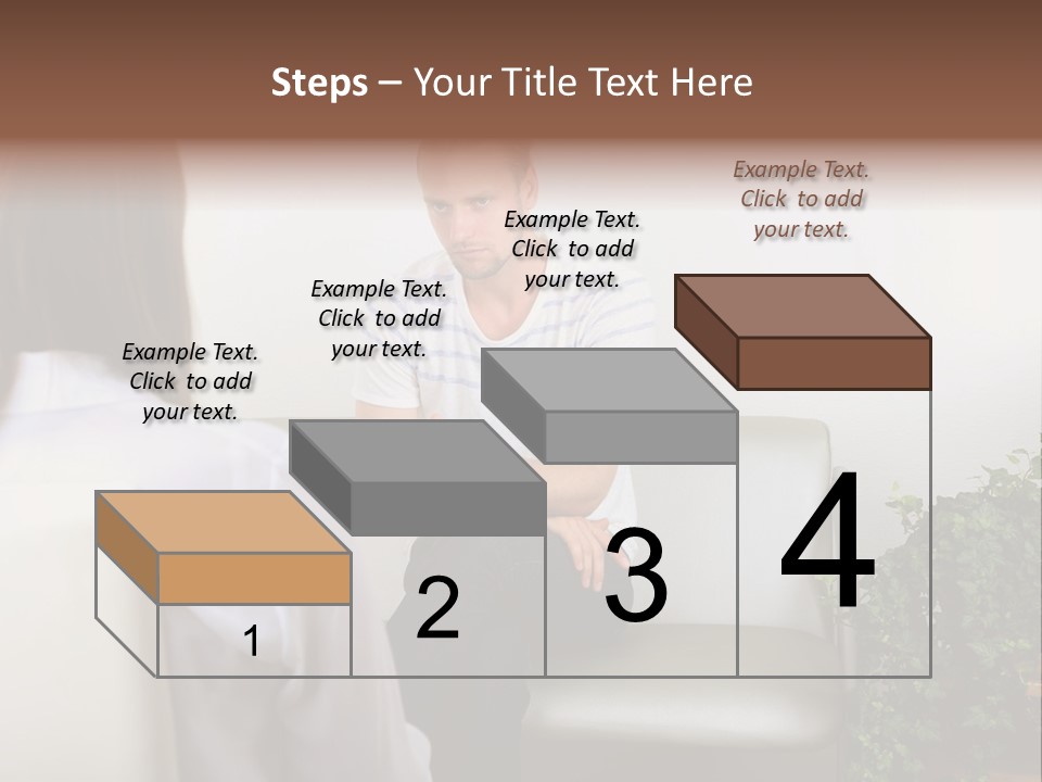A Man Sitting On A Couch Talking To A Woman PowerPoint Template