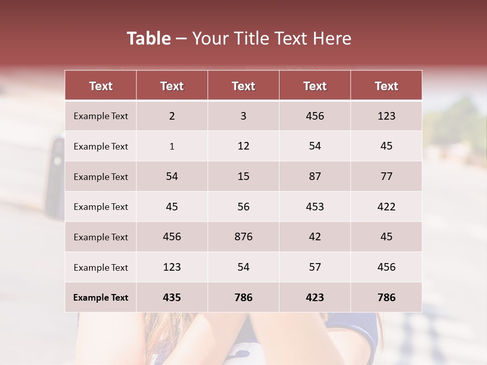 Young Brunette Vacation PowerPoint Template