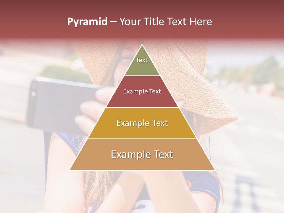 Young Brunette Vacation PowerPoint Template