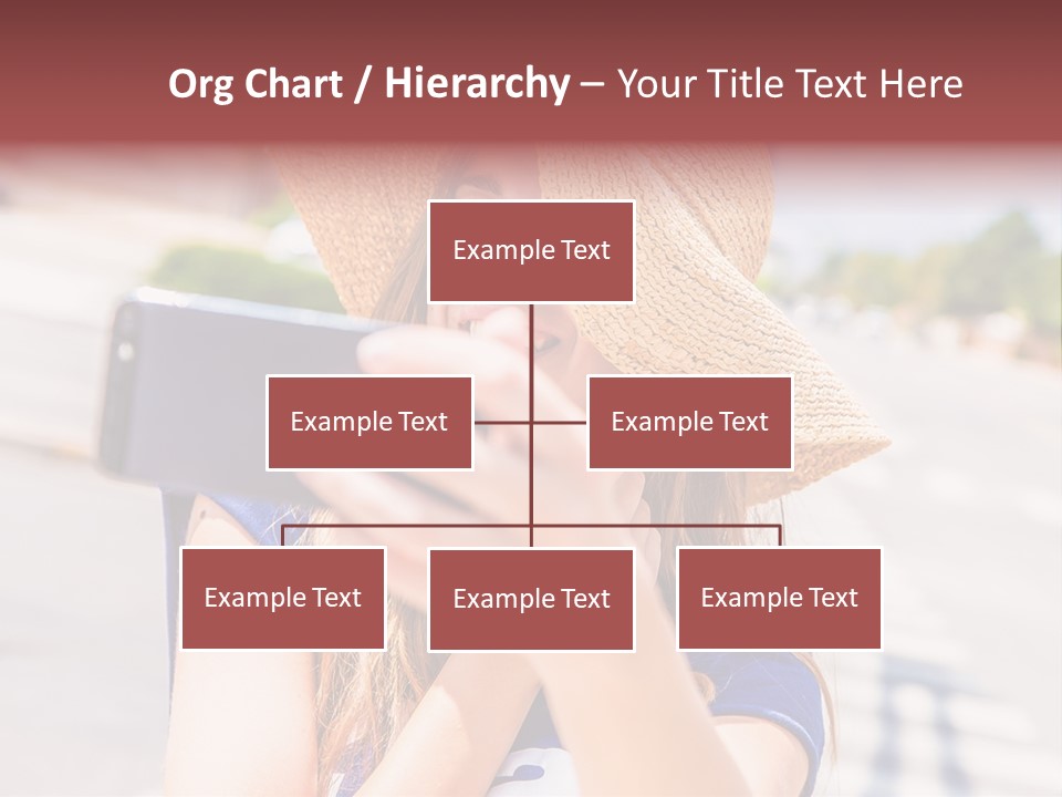 Young Brunette Vacation PowerPoint Template