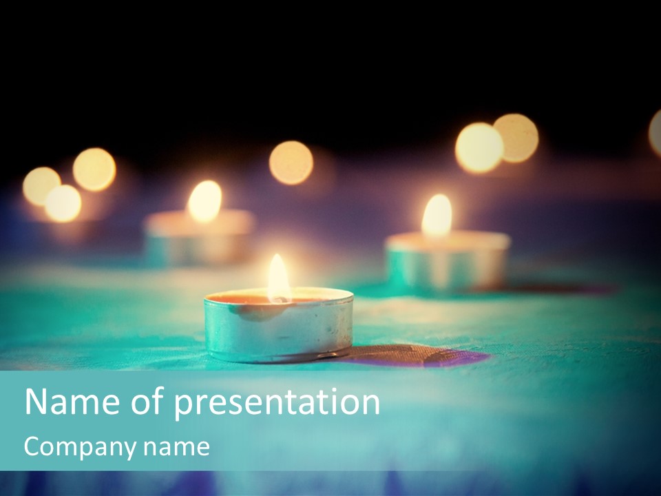 Hope Closeup Candle PowerPoint Template