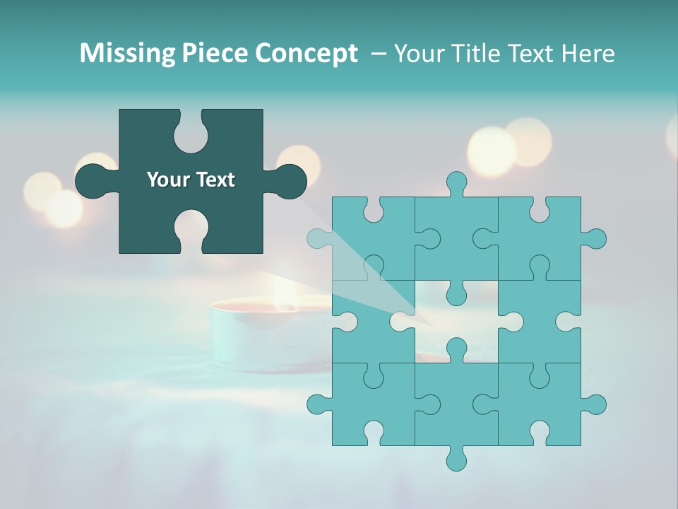 Hope Closeup Candle PowerPoint Template