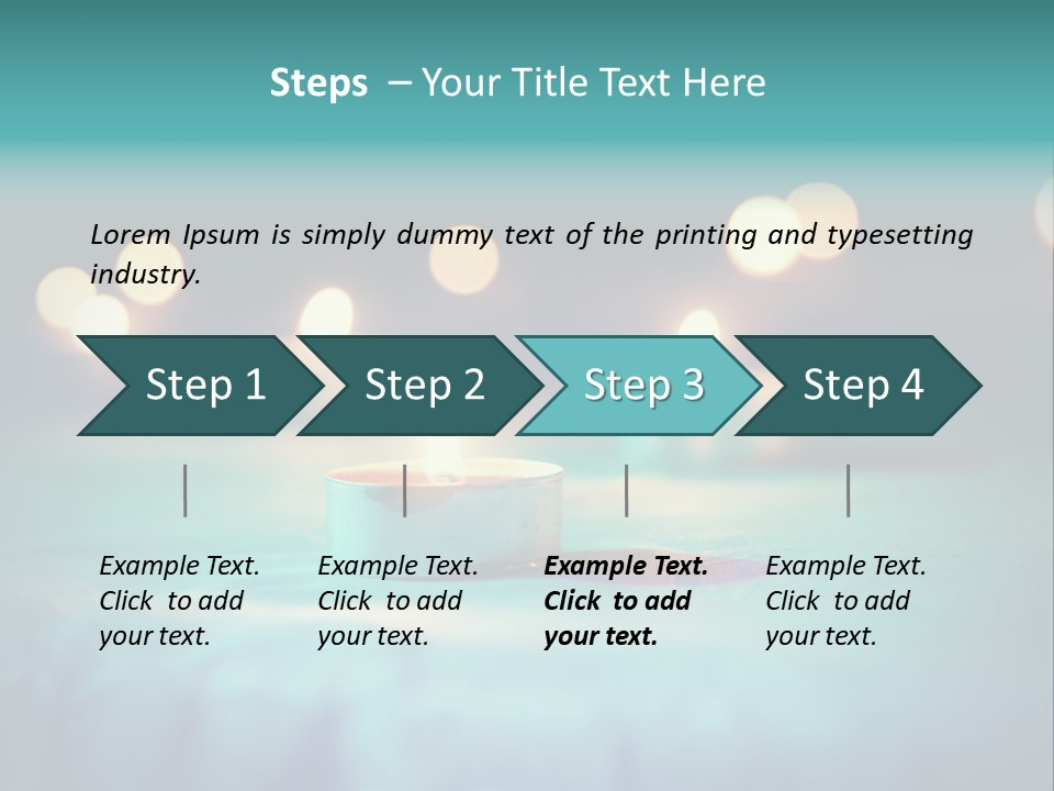 Hope Closeup Candle PowerPoint Template