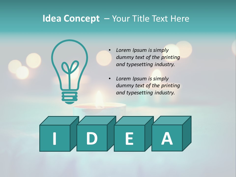 Hope Closeup Candle PowerPoint Template