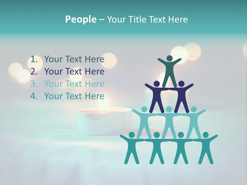 Hope Closeup Candle PowerPoint Template