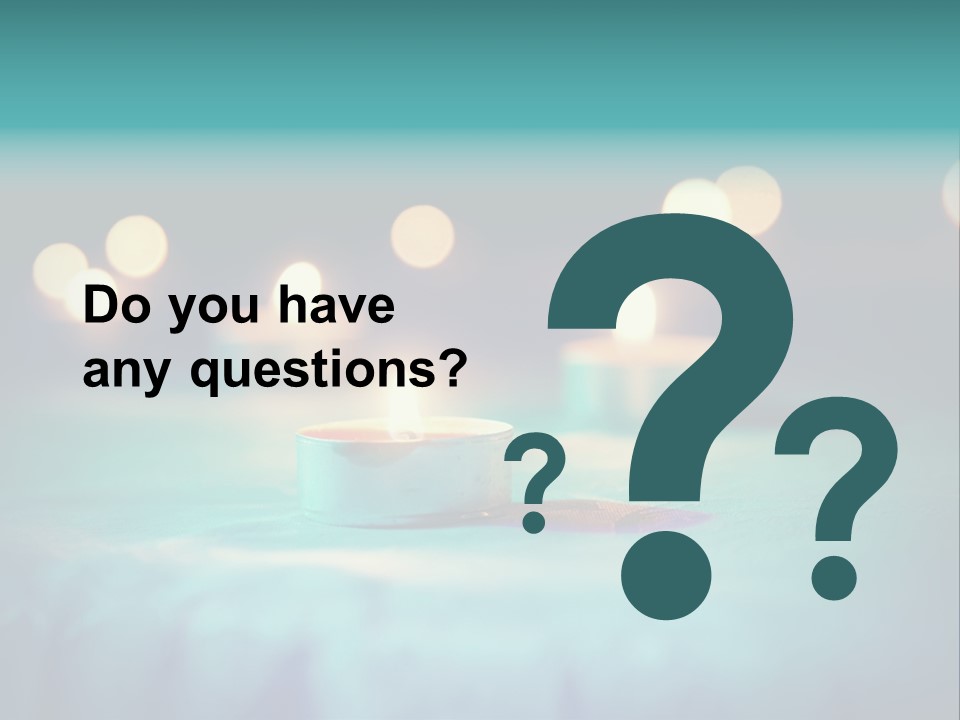 Hope Closeup Candle PowerPoint Template