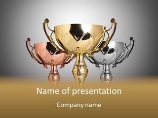 Achievement Prize Metal PowerPoint Template