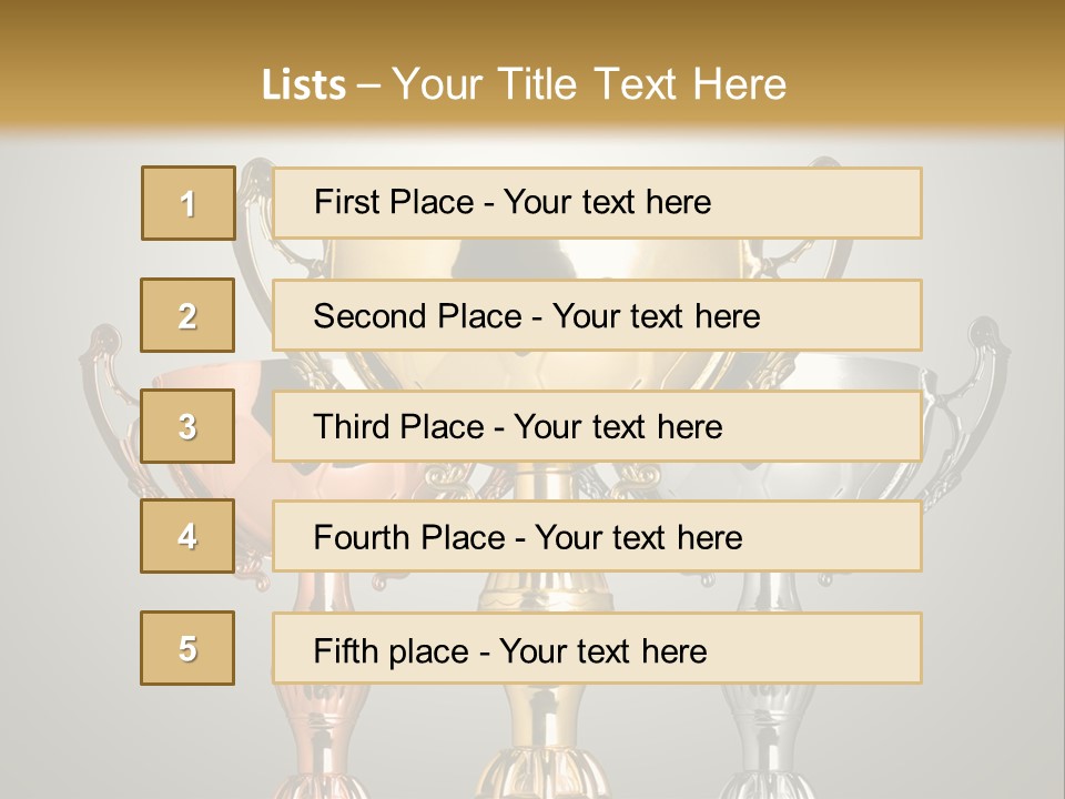 Achievement Prize Metal PowerPoint Template